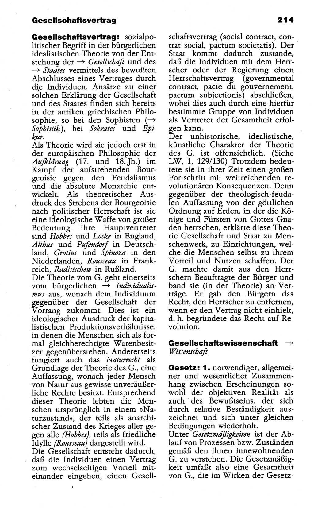 Wörterbuch der marxistisch-leninistischen Philosophie [Deutsche Demokratische Republik (DDR)] 1985, Seite 214 (Wb. ML Phil. DDR 1985, S. 214)