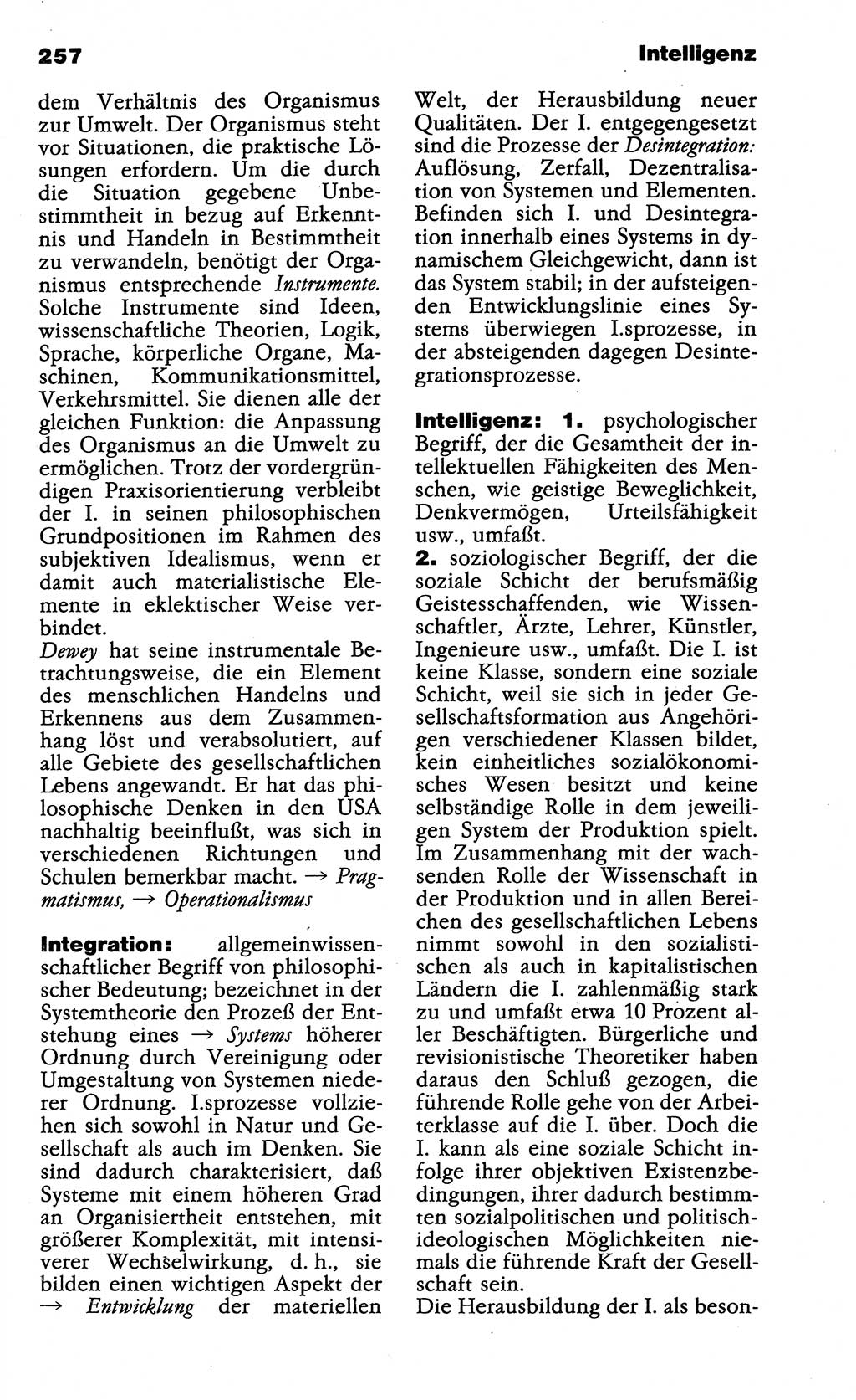 Wörterbuch der marxistisch-leninistischen Philosophie [Deutsche Demokratische Republik (DDR)] 1985, Seite 257 (Wb. ML Phil. DDR 1985, S. 257)