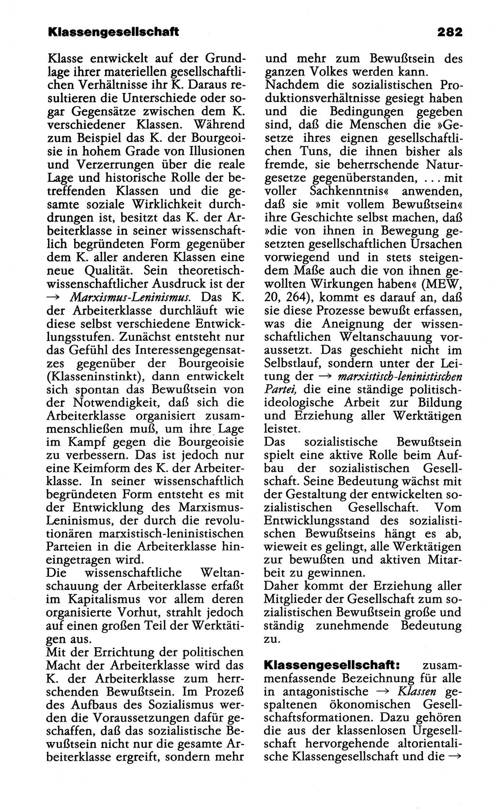 Wörterbuch der marxistisch-leninistischen Philosophie [Deutsche Demokratische Republik (DDR)] 1985, Seite 282 (Wb. ML Phil. DDR 1985, S. 282)