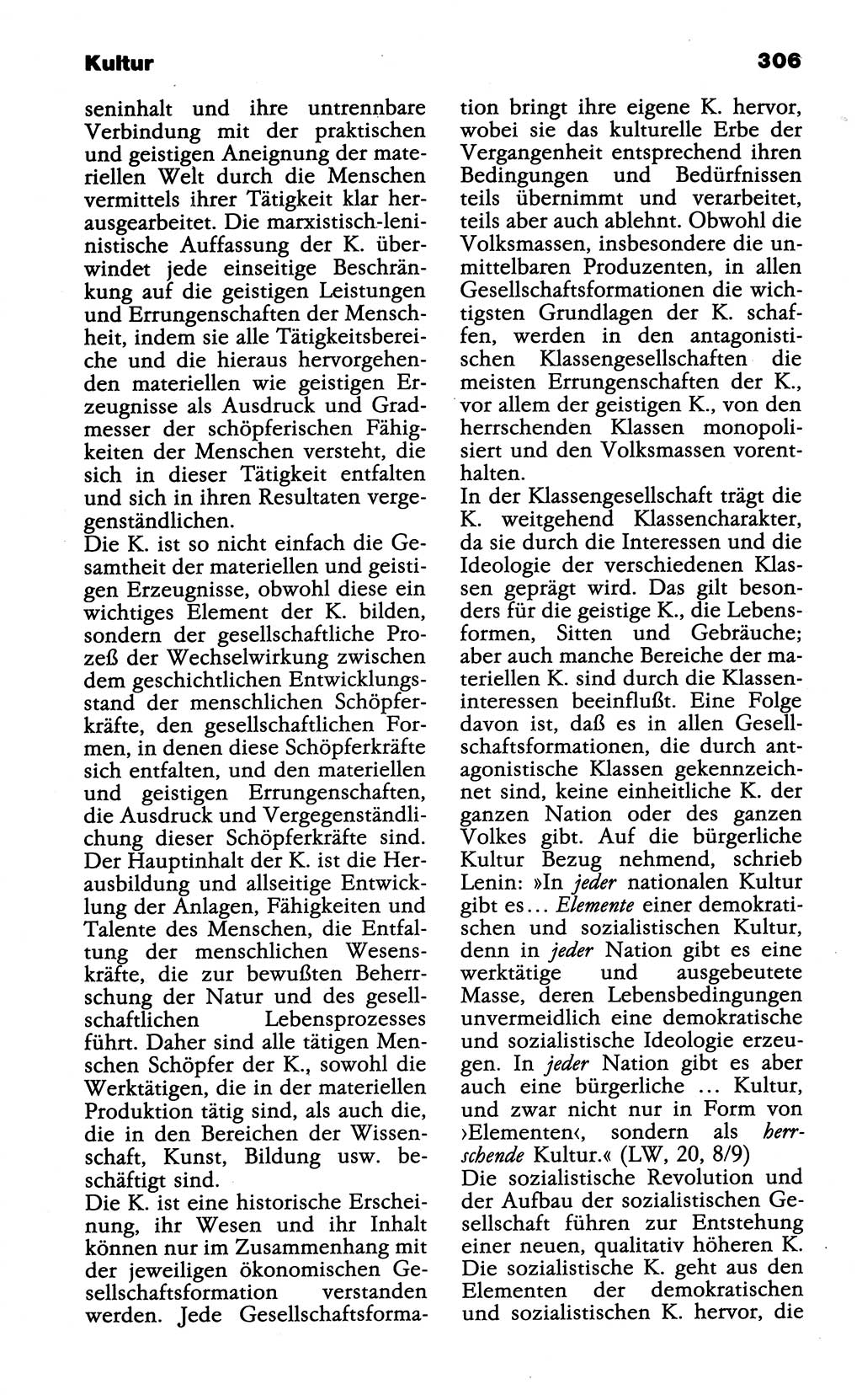 WÃ¶rterbuch der marxistisch-leninistischen Philosophie [Deutsche Demokratische Republik (DDR)] 1985, Seite 306 (Wb. ML Phil. DDR 1985, S. 306)