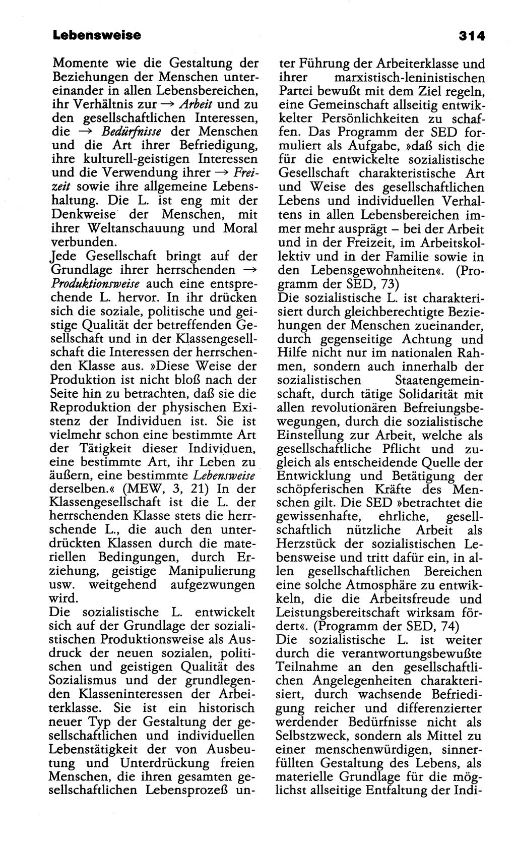 Wörterbuch der marxistisch-leninistischen Philosophie [Deutsche Demokratische Republik (DDR)] 1985, Seite 314 (Wb. ML Phil. DDR 1985, S. 314)