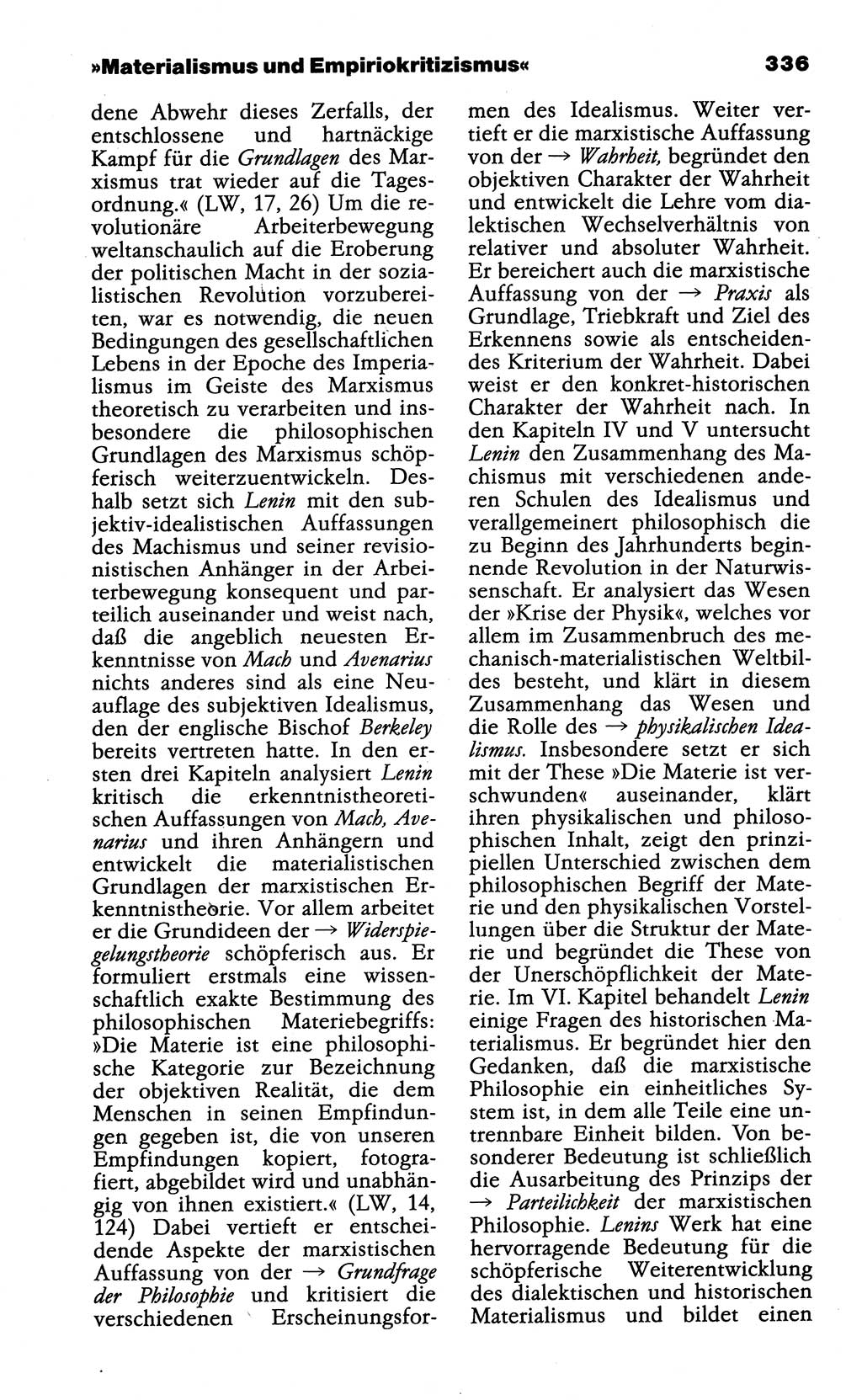 Wörterbuch der marxistisch-leninistischen Philosophie [Deutsche Demokratische Republik (DDR)] 1985, Seite 336 (Wb. ML Phil. DDR 1985, S. 336)