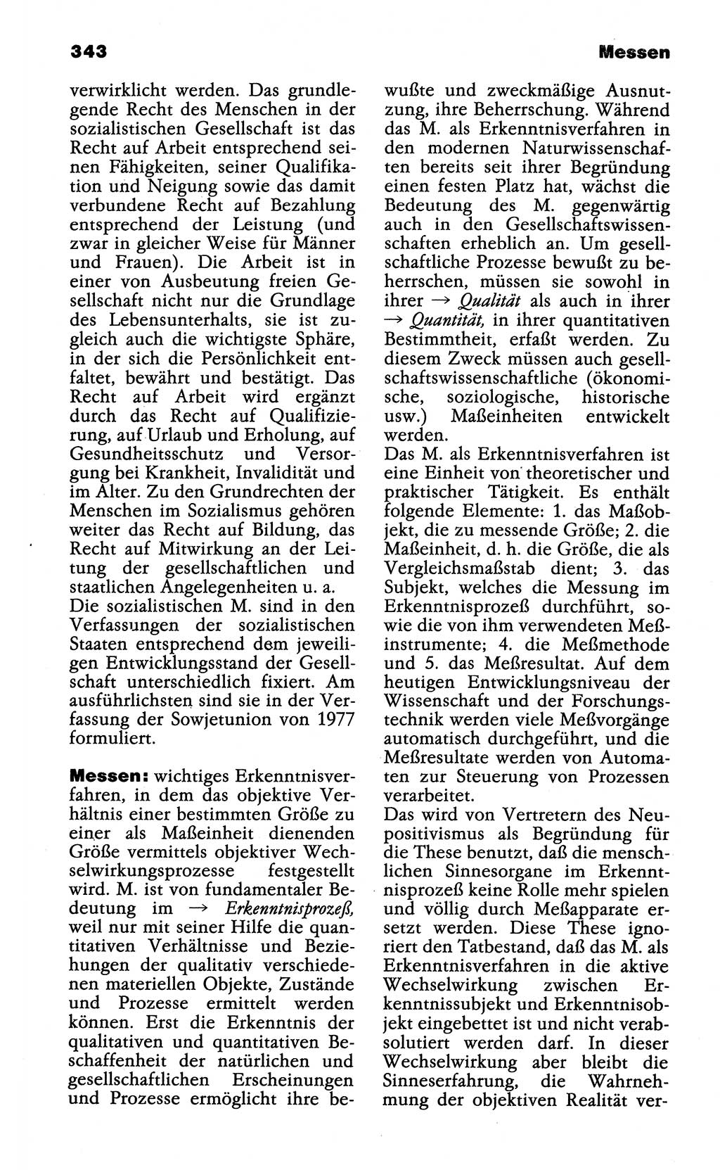 Wörterbuch der marxistisch-leninistischen Philosophie [Deutsche Demokratische Republik (DDR)] 1985, Seite 343 (Wb. ML Phil. DDR 1985, S. 343)