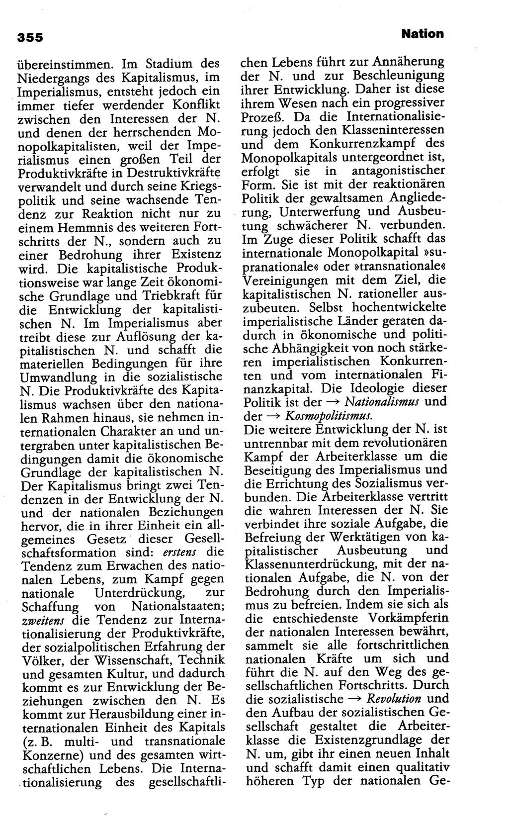 Wörterbuch der marxistisch-leninistischen Philosophie [Deutsche Demokratische Republik (DDR)] 1985, Seite 355 (Wb. ML Phil. DDR 1985, S. 355)