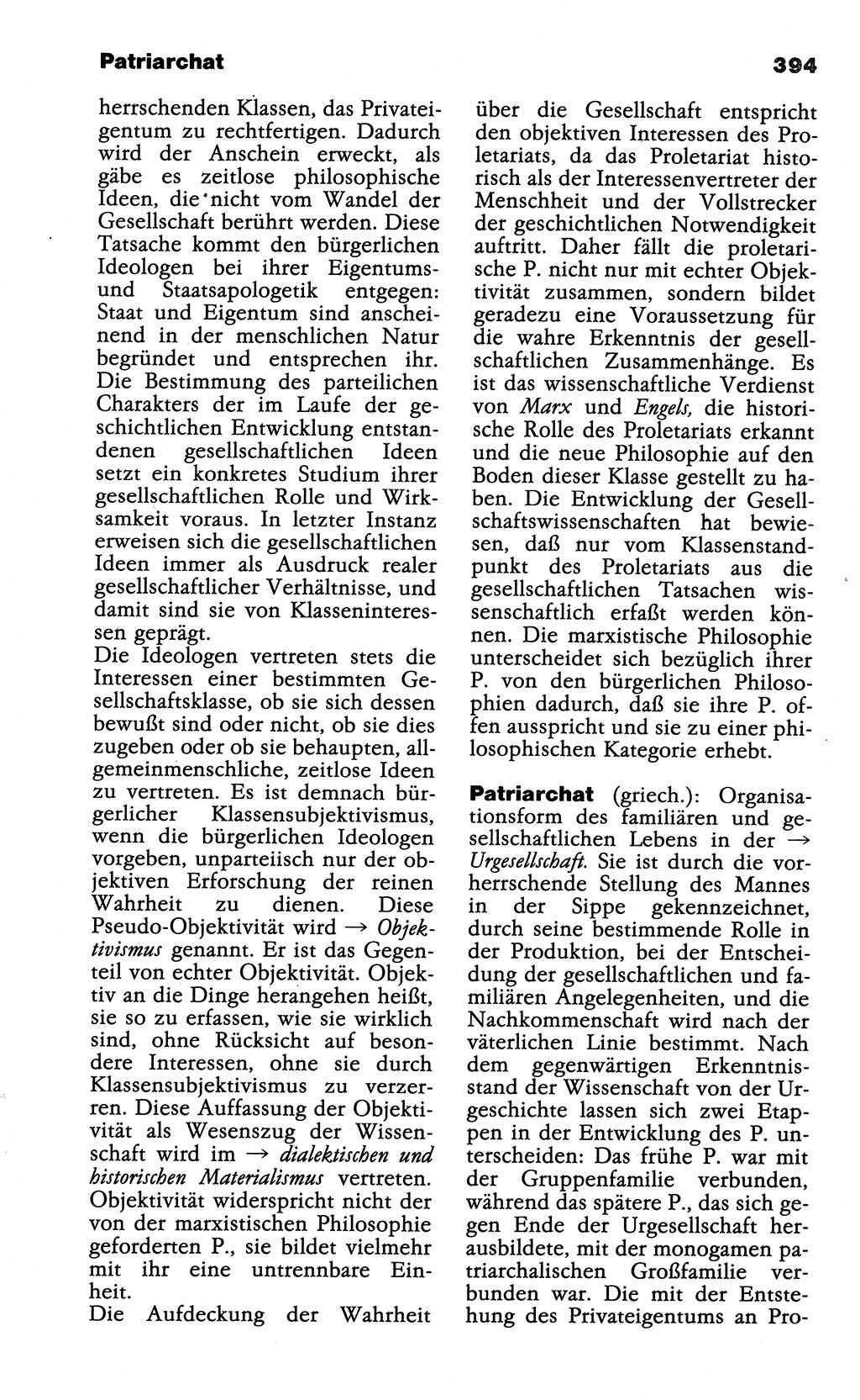 Wörterbuch der marxistisch-leninistischen Philosophie [Deutsche Demokratische Republik (DDR)] 1985, Seite 394 (Wb. ML Phil. DDR 1985, S. 394)