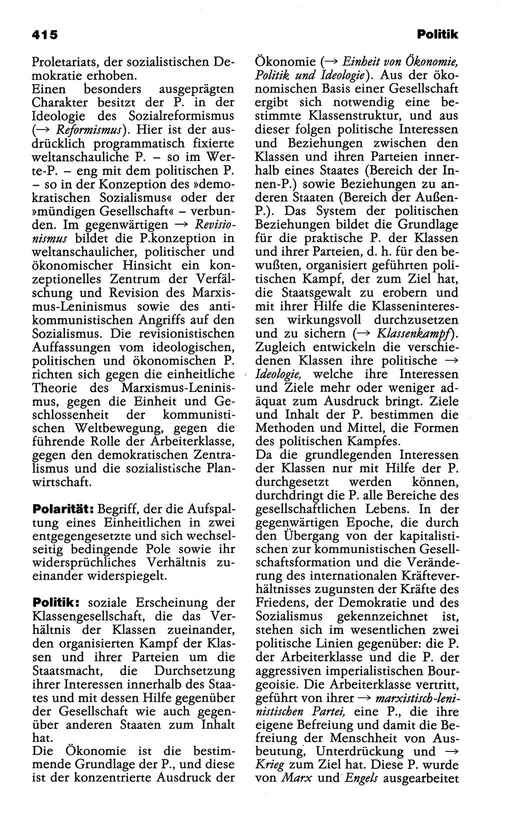 Wörterbuch der marxistisch-leninistischen Philosophie [Deutsche Demokratische Republik (DDR)] 1985, Seite 415 (Wb. ML Phil. DDR 1985, S. 415)