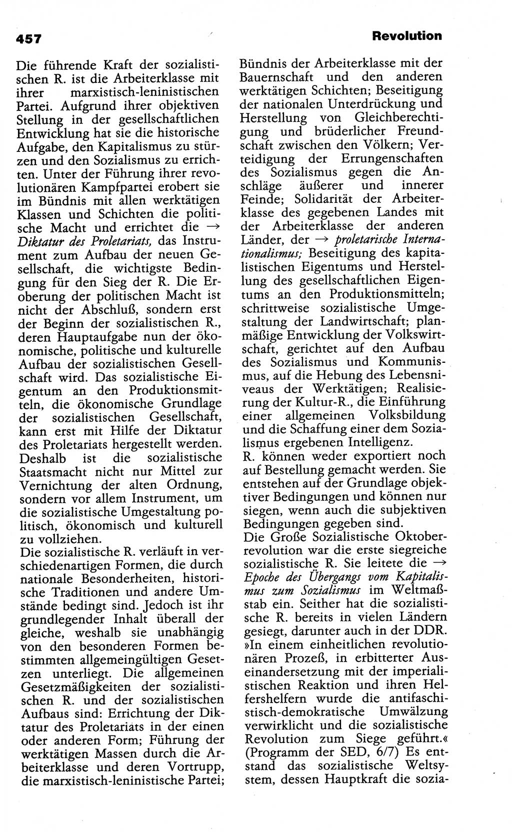 Wörterbuch der marxistisch-leninistischen Philosophie [Deutsche Demokratische Republik (DDR)] 1985, Seite 457 (Wb. ML Phil. DDR 1985, S. 457)