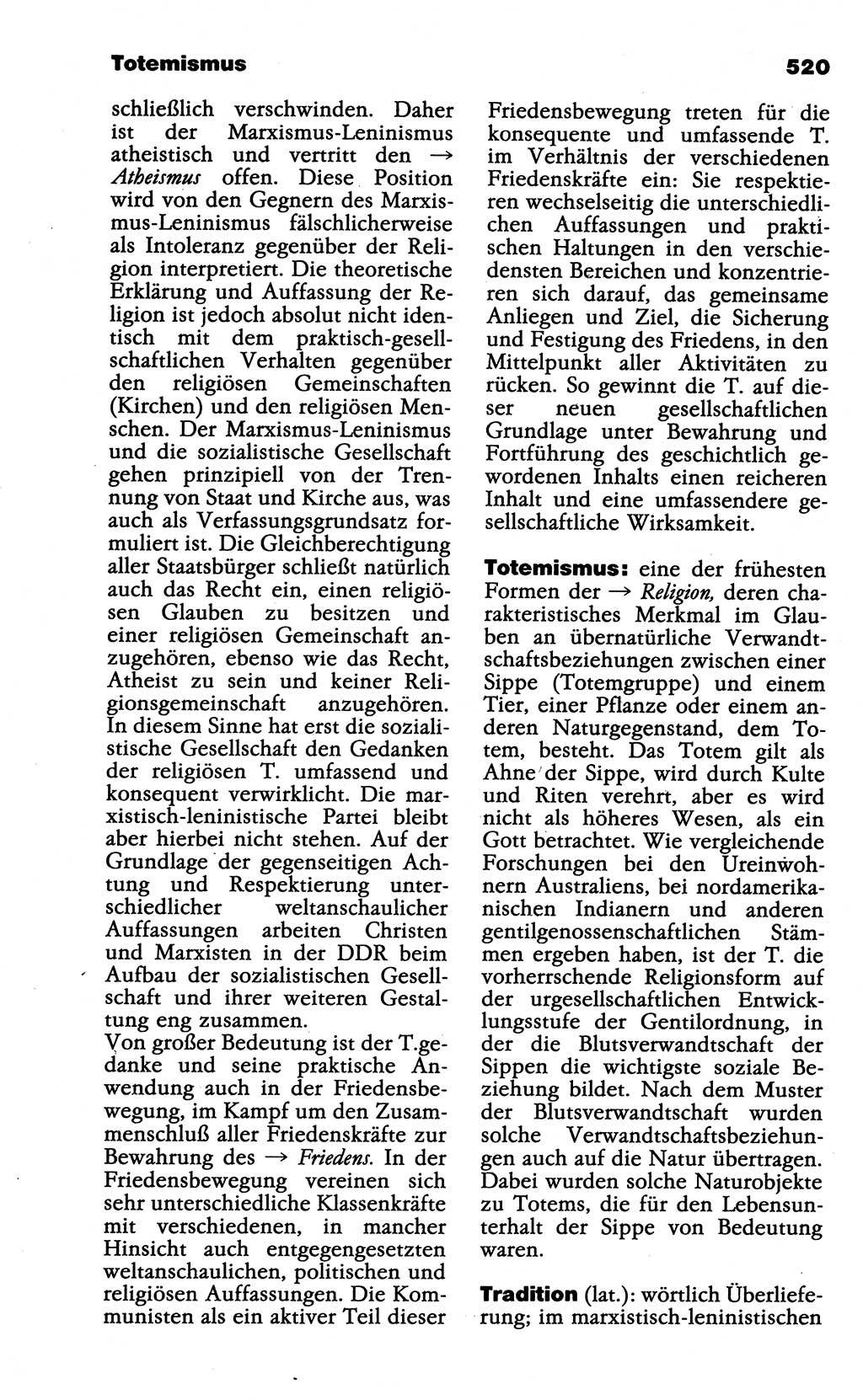 Wörterbuch der marxistisch-leninistischen Philosophie [Deutsche Demokratische Republik (DDR)] 1985, Seite 520 (Wb. ML Phil. DDR 1985, S. 520)