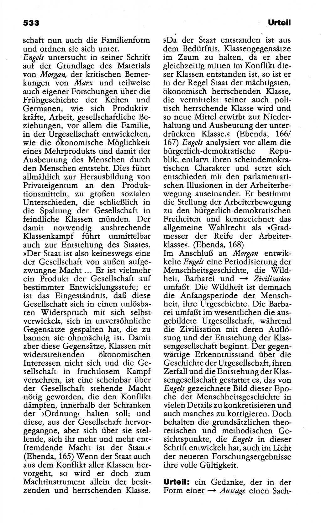 Wörterbuch der marxistisch-leninistischen Philosophie [Deutsche Demokratische Republik (DDR)] 1985, Seite 533 (Wb. ML Phil. DDR 1985, S. 533)