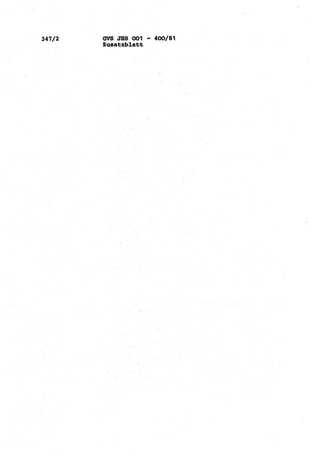 Wörterbuch der politisch-operativen Arbeit, Ministerium für Staatssicherheit (MfS) [Deutsche Demokratische Republik (DDR)], Juristische Hochschule (JHS), Geheime Verschlußsache (GVS) o001-400/81, Potsdam 1985, Blatt 347/2 (Wb. pol.-op. Arb. MfS DDR JHS GVS o001-400/81 1985, Bl. 347/2)
