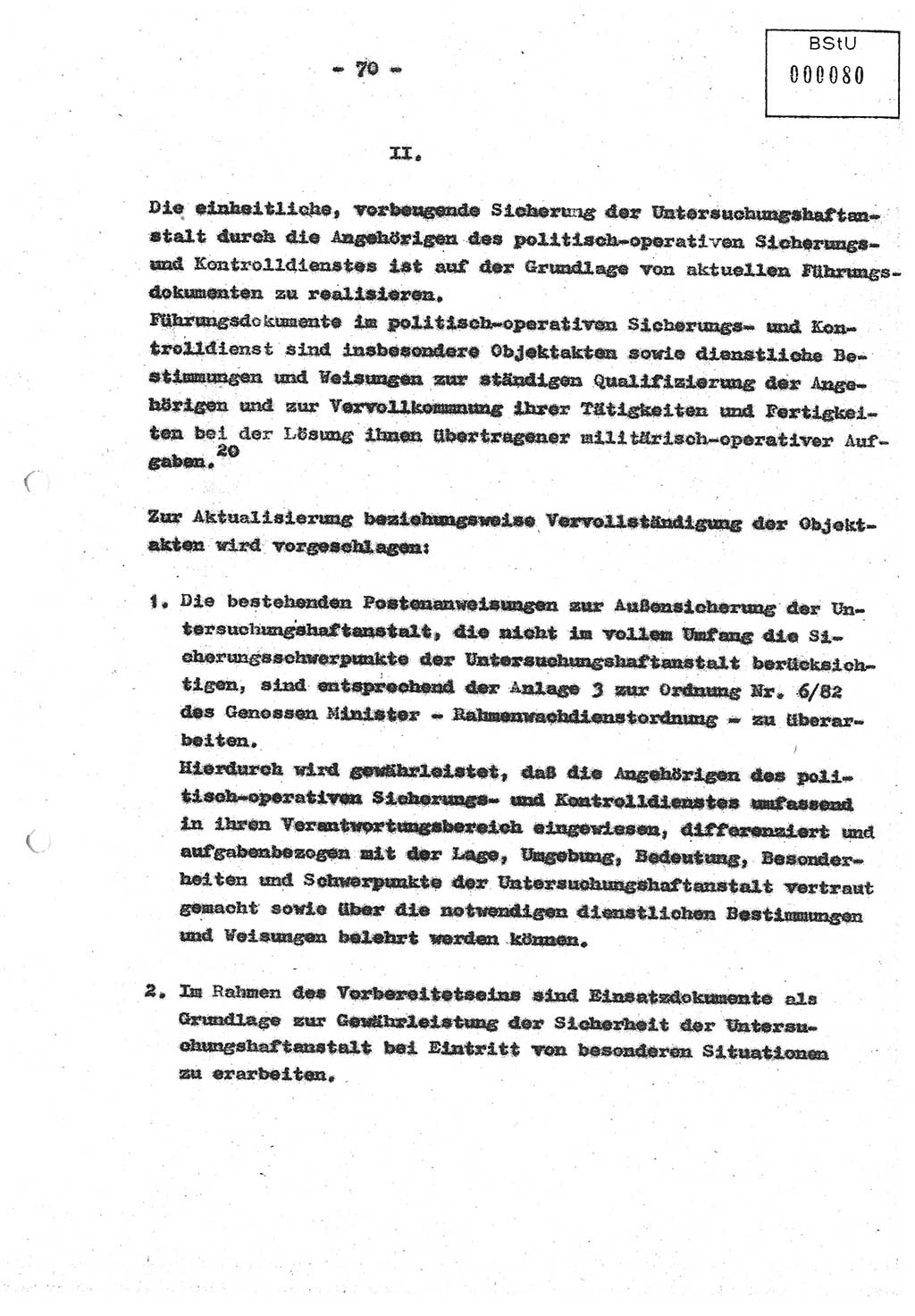 Diplomarbeit (Entwurf) Oberleutnant Peter Parke (Abt. ⅩⅣ), Ministerium für Staatssicherheit (MfS) [Deutsche Demokratische Republik (DDR)], Juristische Hochschule (JHS), Geheime Verschlußsache (GVS) o001-98/86, Potsdam 1986, Seite 80 (Dipl.-Arb. MfS DDR JHS GVS o001-98/86 1986, S. 80)