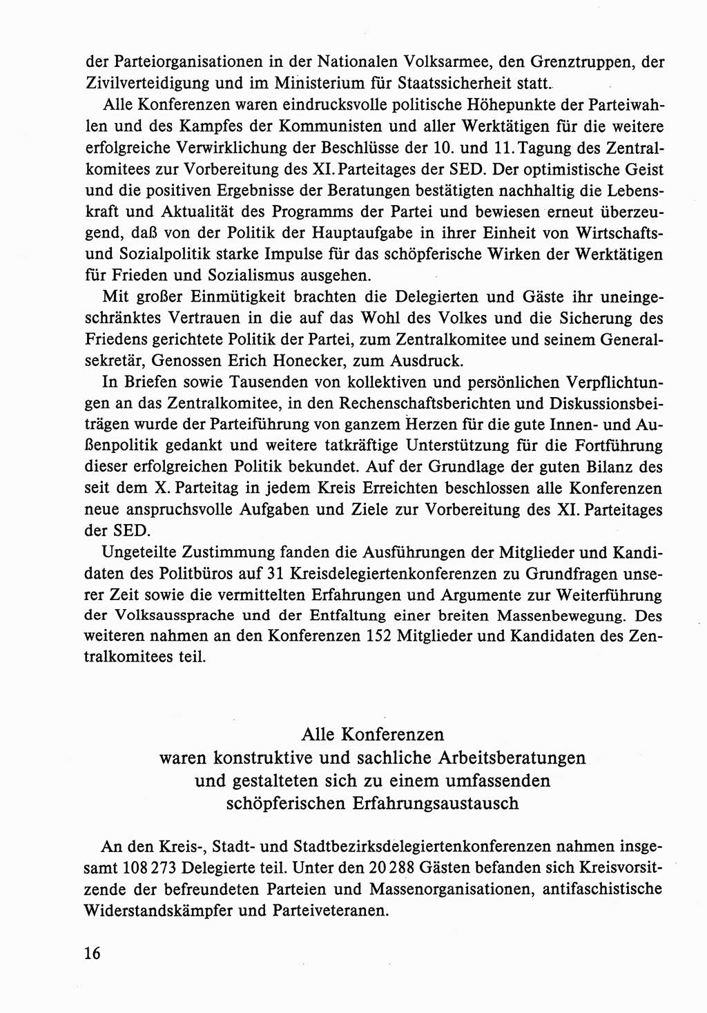 Dokumente der Sozialistischen Einheitspartei Deutschlands (SED) [Deutsche Demokratische Republik (DDR)] 1986-1987, Seite 16 (Dok. SED DDR 1986-1987, S. 16)