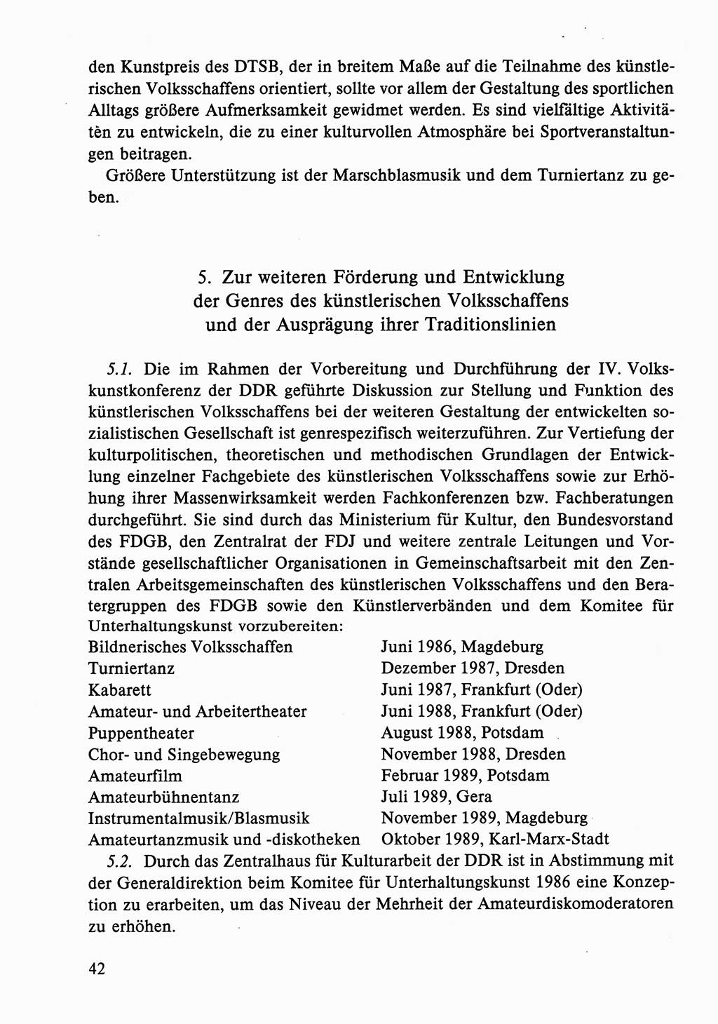 Dokumente der Sozialistischen Einheitspartei Deutschlands (SED) [Deutsche Demokratische Republik (DDR)] 1986-1987, Seite 42 (Dok. SED DDR 1986-1987, S. 42)