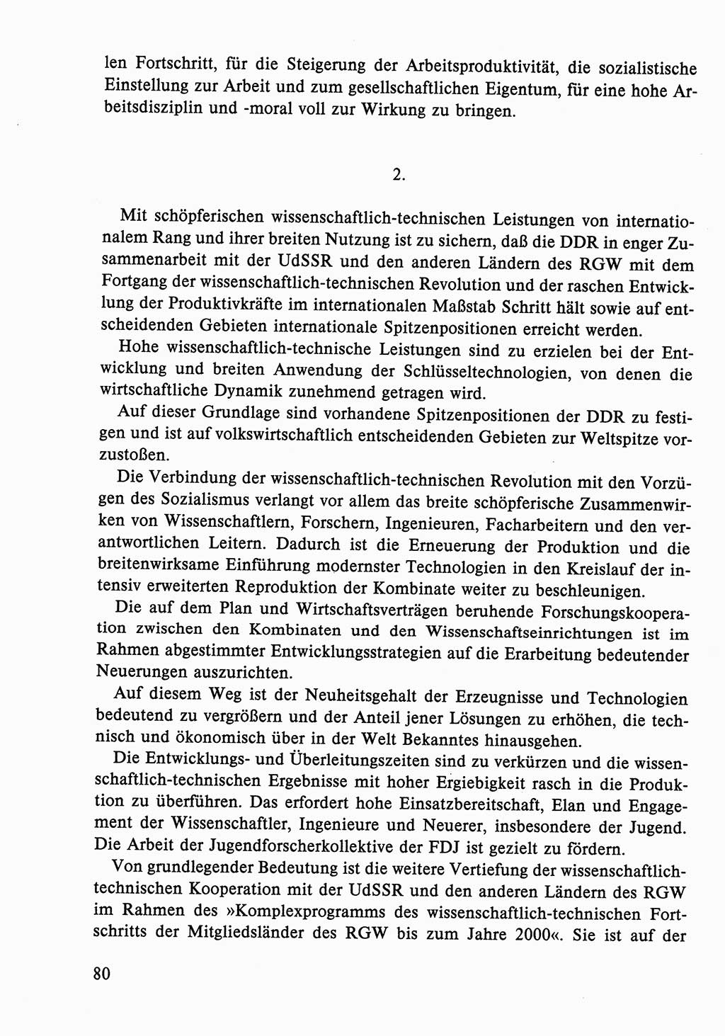 Dokumente der Sozialistischen Einheitspartei Deutschlands (SED) [Deutsche Demokratische Republik (DDR)] 1986-1987, Seite 80 (Dok. SED DDR 1986-1987, S. 80)