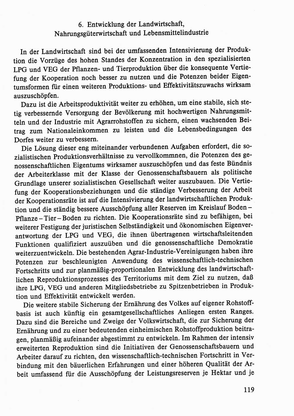 Dokumente der Sozialistischen Einheitspartei Deutschlands (SED) [Deutsche Demokratische Republik (DDR)] 1986-1987, Seite 119 (Dok. SED DDR 1986-1987, S. 119)