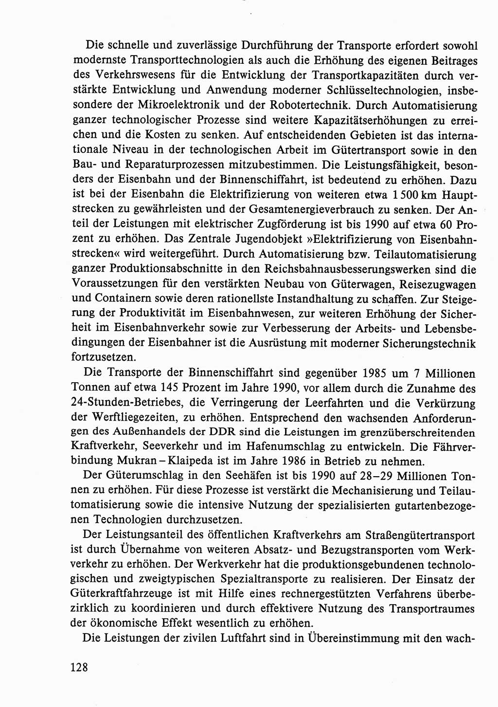 Dokumente der Sozialistischen Einheitspartei Deutschlands (SED) [Deutsche Demokratische Republik (DDR)] 1986-1987, Seite 128 (Dok. SED DDR 1986-1987, S. 128)