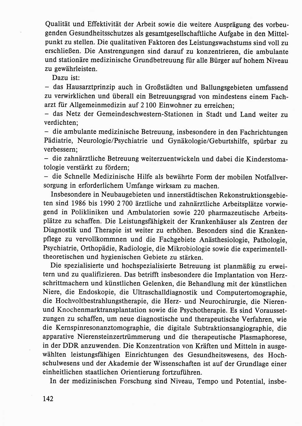 Dokumente der Sozialistischen Einheitspartei Deutschlands (SED) [Deutsche Demokratische Republik (DDR)] 1986-1987, Seite 142 (Dok. SED DDR 1986-1987, S. 142)