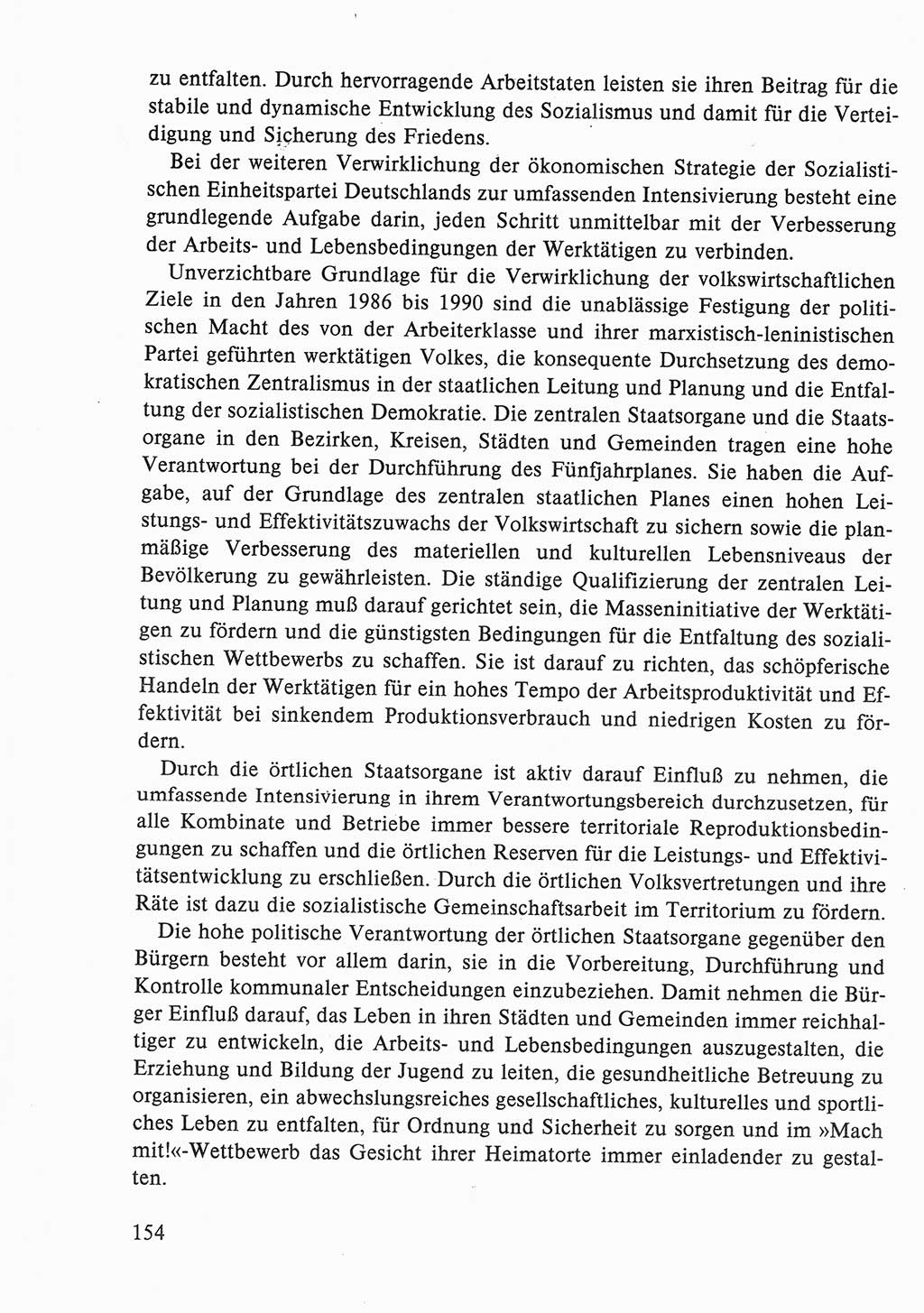 Dokumente der Sozialistischen Einheitspartei Deutschlands (SED) [Deutsche Demokratische Republik (DDR)] 1986-1987, Seite 154 (Dok. SED DDR 1986-1987, S. 154)
