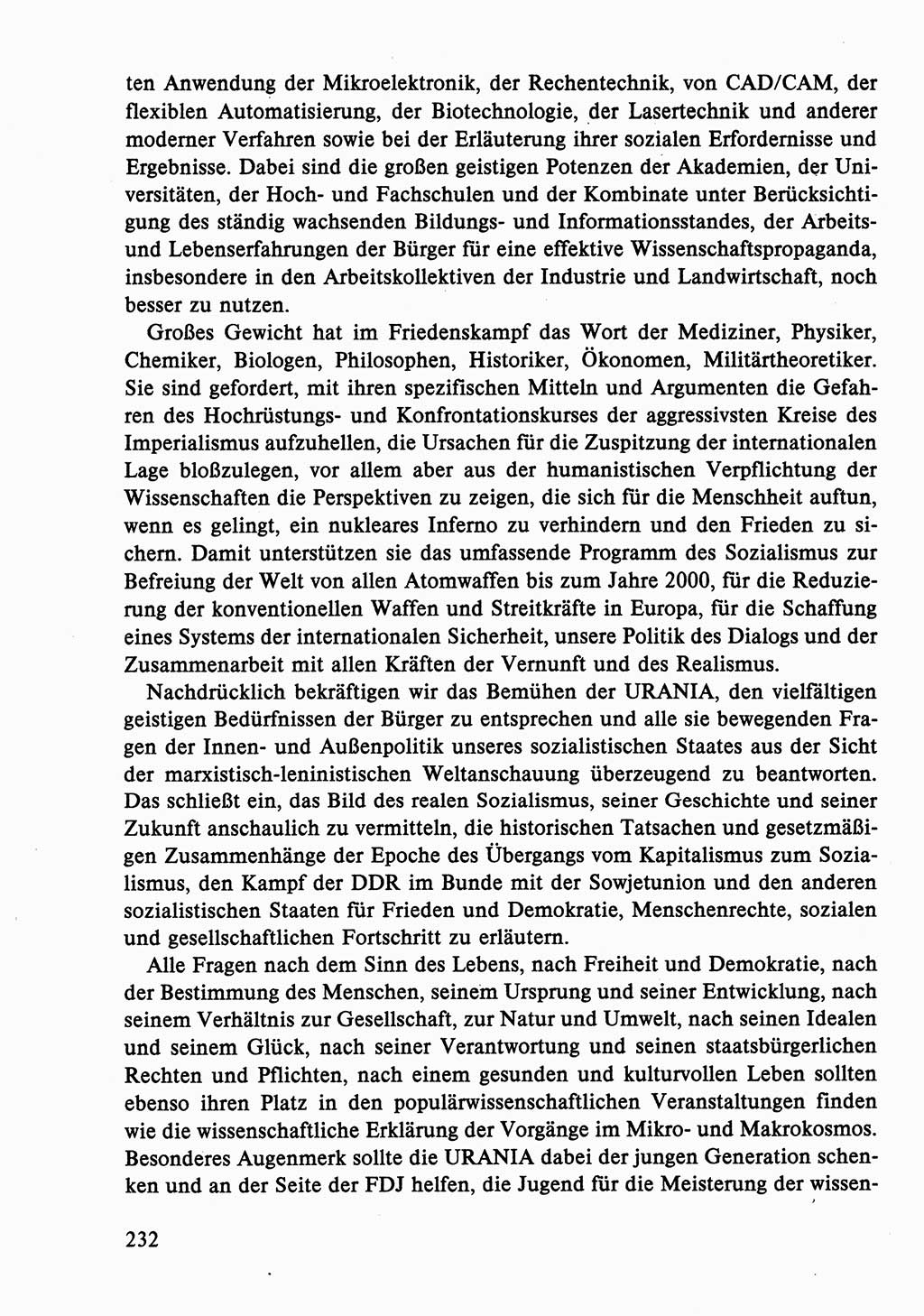 Dokumente der Sozialistischen Einheitspartei Deutschlands (SED) [Deutsche Demokratische Republik (DDR)] 1986-1987, Seite 232 (Dok. SED DDR 1986-1987, S. 232)