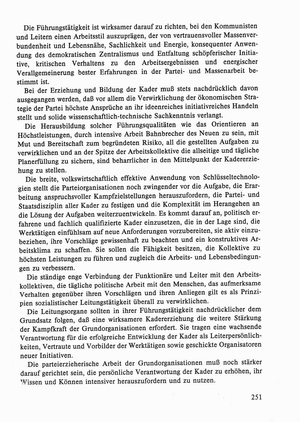 Dokumente der Sozialistischen Einheitspartei Deutschlands (SED) [Deutsche Demokratische Republik (DDR)] 1986-1987, Seite 251 (Dok. SED DDR 1986-1987, S. 251)