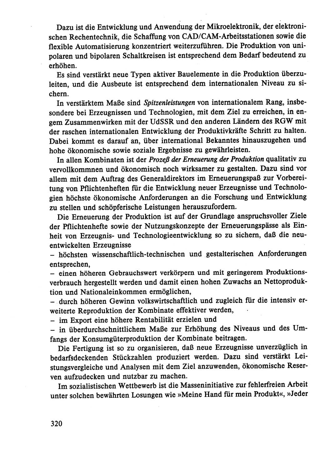 Dokumente der Sozialistischen Einheitspartei Deutschlands (SED) [Deutsche Demokratische Republik (DDR)] 1986-1987, Seite 320 (Dok. SED DDR 1986-1987, S. 320)