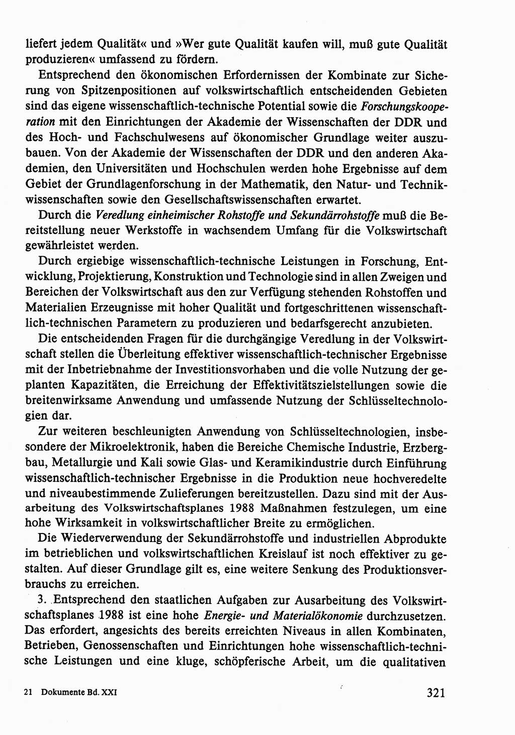 Dokumente der Sozialistischen Einheitspartei Deutschlands (SED) [Deutsche Demokratische Republik (DDR)] 1986-1987, Seite 321 (Dok. SED DDR 1986-1987, S. 321)