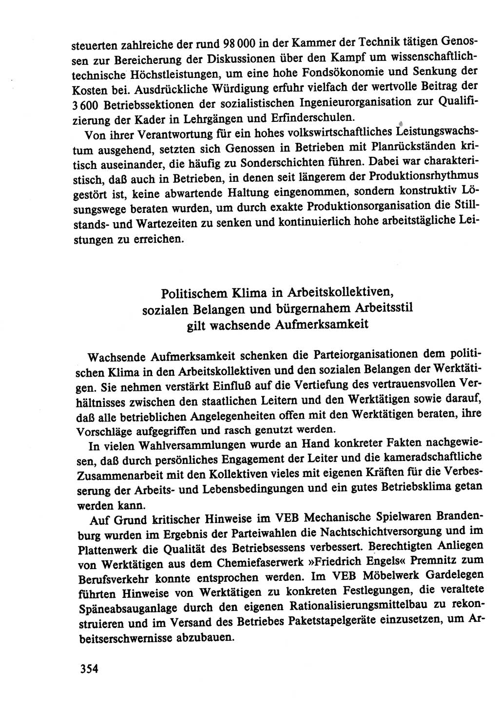 Dokumente der Sozialistischen Einheitspartei Deutschlands (SED) [Deutsche Demokratische Republik (DDR)] 1986-1987, Seite 354 (Dok. SED DDR 1986-1987, S. 354)