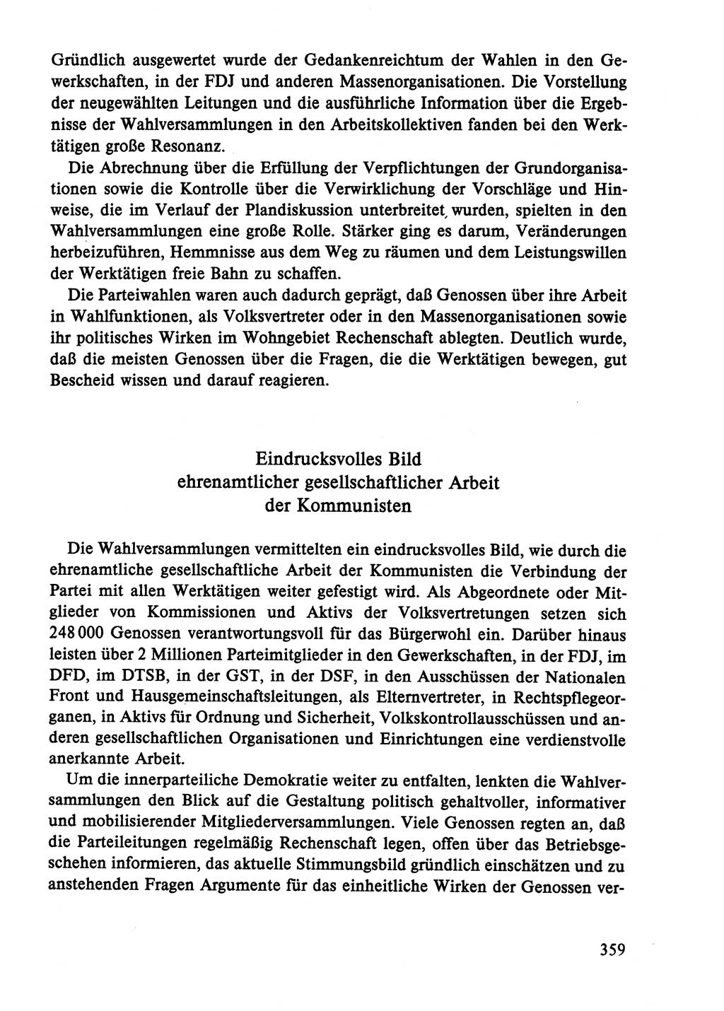 Dokumente der Sozialistischen Einheitspartei Deutschlands (SED) [Deutsche Demokratische Republik (DDR)] 1986-1987, Seite 359 (Dok. SED DDR 1986-1987, S. 359)