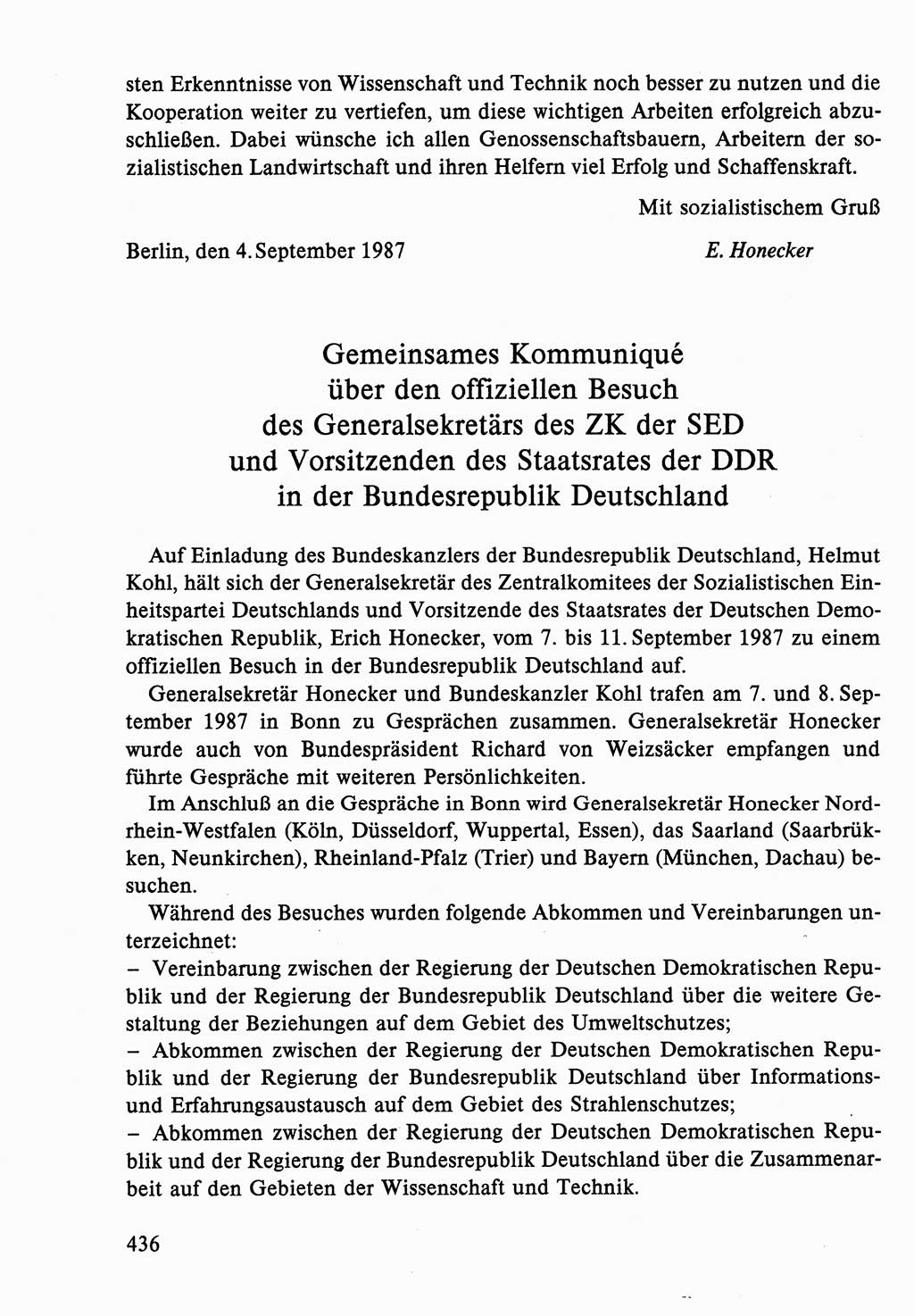 Dokumente der Sozialistischen Einheitspartei Deutschlands (SED) [Deutsche Demokratische Republik (DDR)] 1986-1987, Seite 436 (Dok. SED DDR 1986-1987, S. 436)