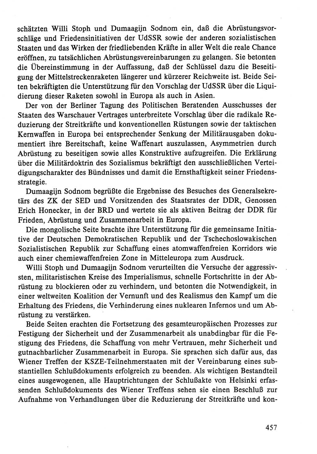 Dokumente der Sozialistischen Einheitspartei Deutschlands (SED) [Deutsche Demokratische Republik (DDR)] 1986-1987, Seite 457 (Dok. SED DDR 1986-1987, S. 457)
