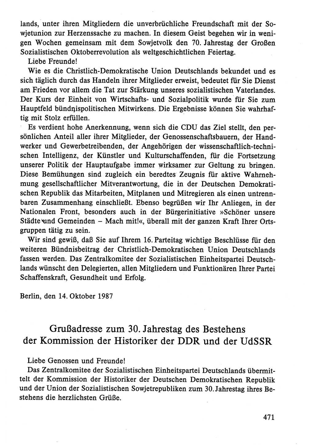 Dokumente der Sozialistischen Einheitspartei Deutschlands (SED) [Deutsche Demokratische Republik (DDR)] 1986-1987, Seite 471 (Dok. SED DDR 1986-1987, S. 471)
