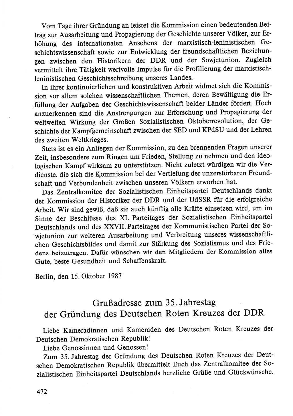 Dokumente der Sozialistischen Einheitspartei Deutschlands (SED) [Deutsche Demokratische Republik (DDR)] 1986-1987, Seite 472 (Dok. SED DDR 1986-1987, S. 472)