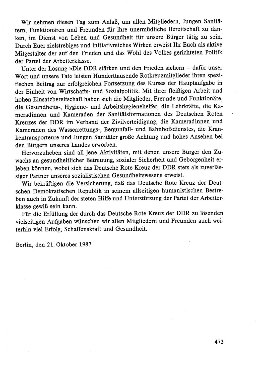 Dokumente der Sozialistischen Einheitspartei Deutschlands (SED) [Deutsche Demokratische Republik (DDR)] 1986-1987, Seite 473 (Dok. SED DDR 1986-1987, S. 473)