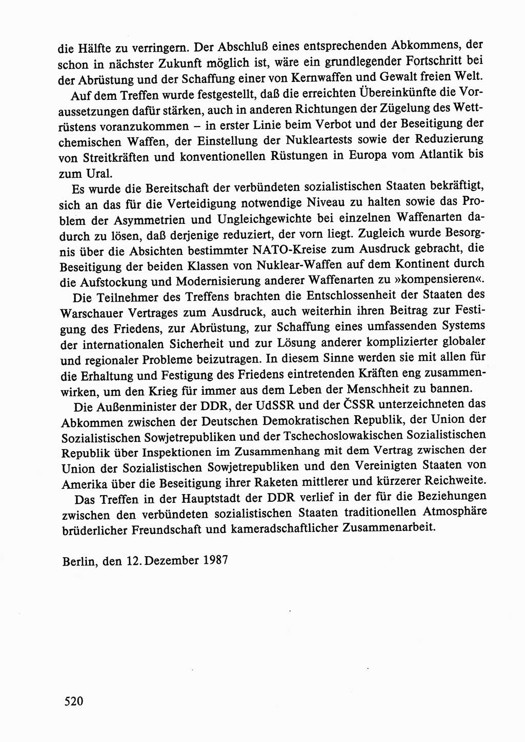 Dokumente der Sozialistischen Einheitspartei Deutschlands (SED) [Deutsche Demokratische Republik (DDR)] 1986-1987, Seite 520 (Dok. SED DDR 1986-1987, S. 520)