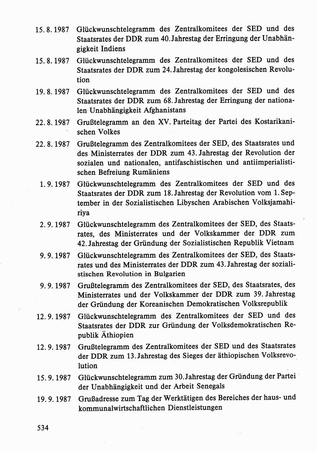 Dokumente der Sozialistischen Einheitspartei Deutschlands (SED) [Deutsche Demokratische Republik (DDR)] 1986-1987, Seite 534 (Dok. SED DDR 1986-1987, S. 534)