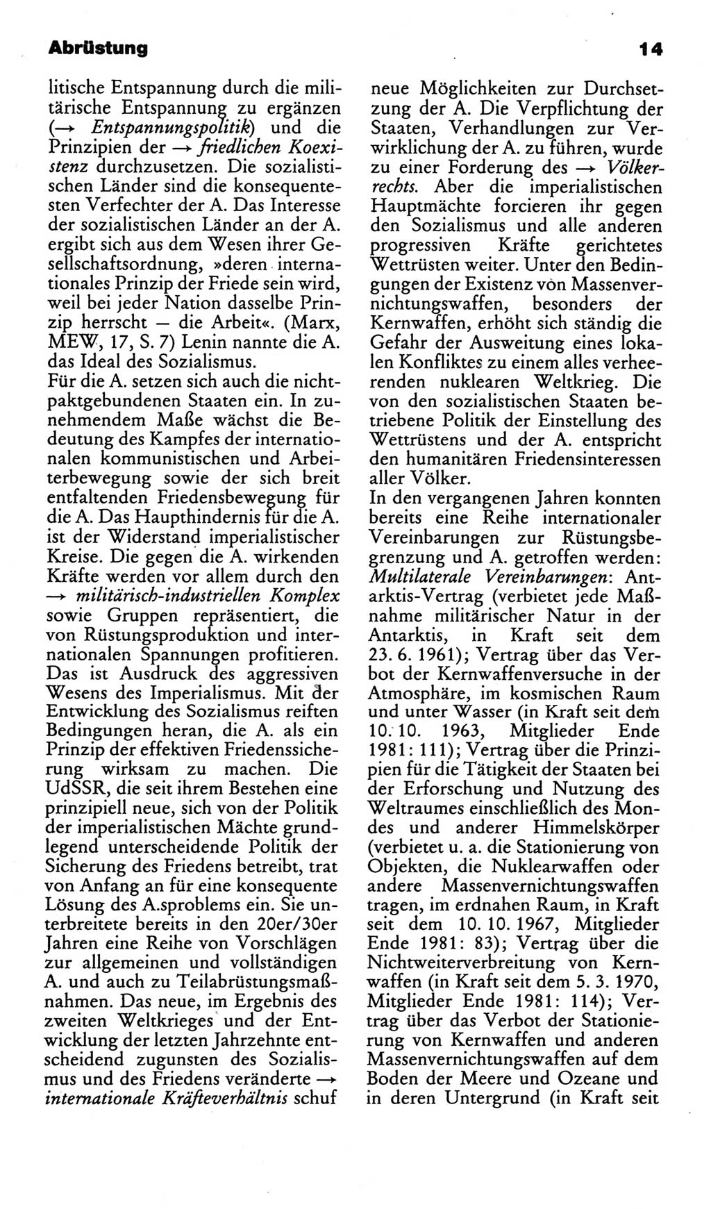 Kleines politisches Wörterbuch [Deutsche Demokratische Republik (DDR)] 1986, Seite 14 (Kl. pol. Wb. DDR 1986, S. 14)