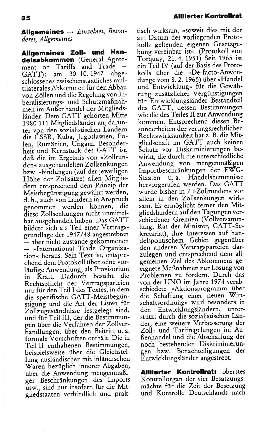 Kleines politisches Wörterbuch [Deutsche Demokratische Republik (DDR)] 1986, Seite 35 (Kl. pol. Wb. DDR 1986, S. 35)