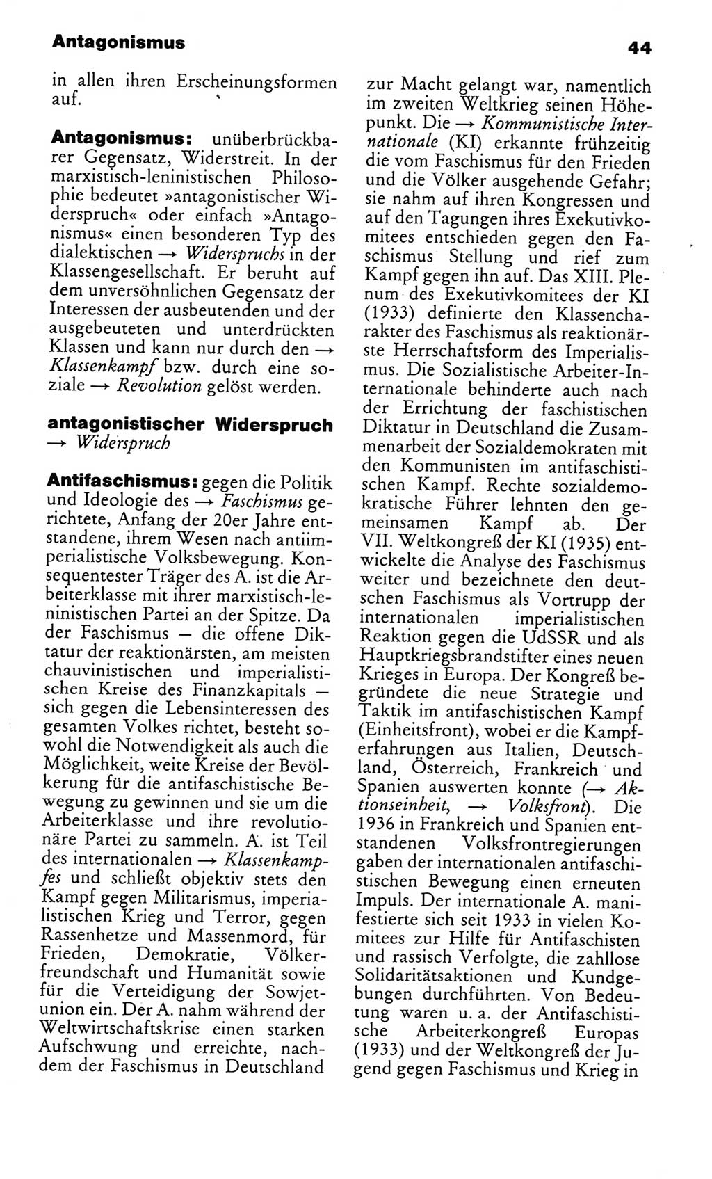 Kleines politisches Wörterbuch [Deutsche Demokratische Republik (DDR)] 1986, Seite 44 (Kl. pol. Wb. DDR 1986, S. 44)