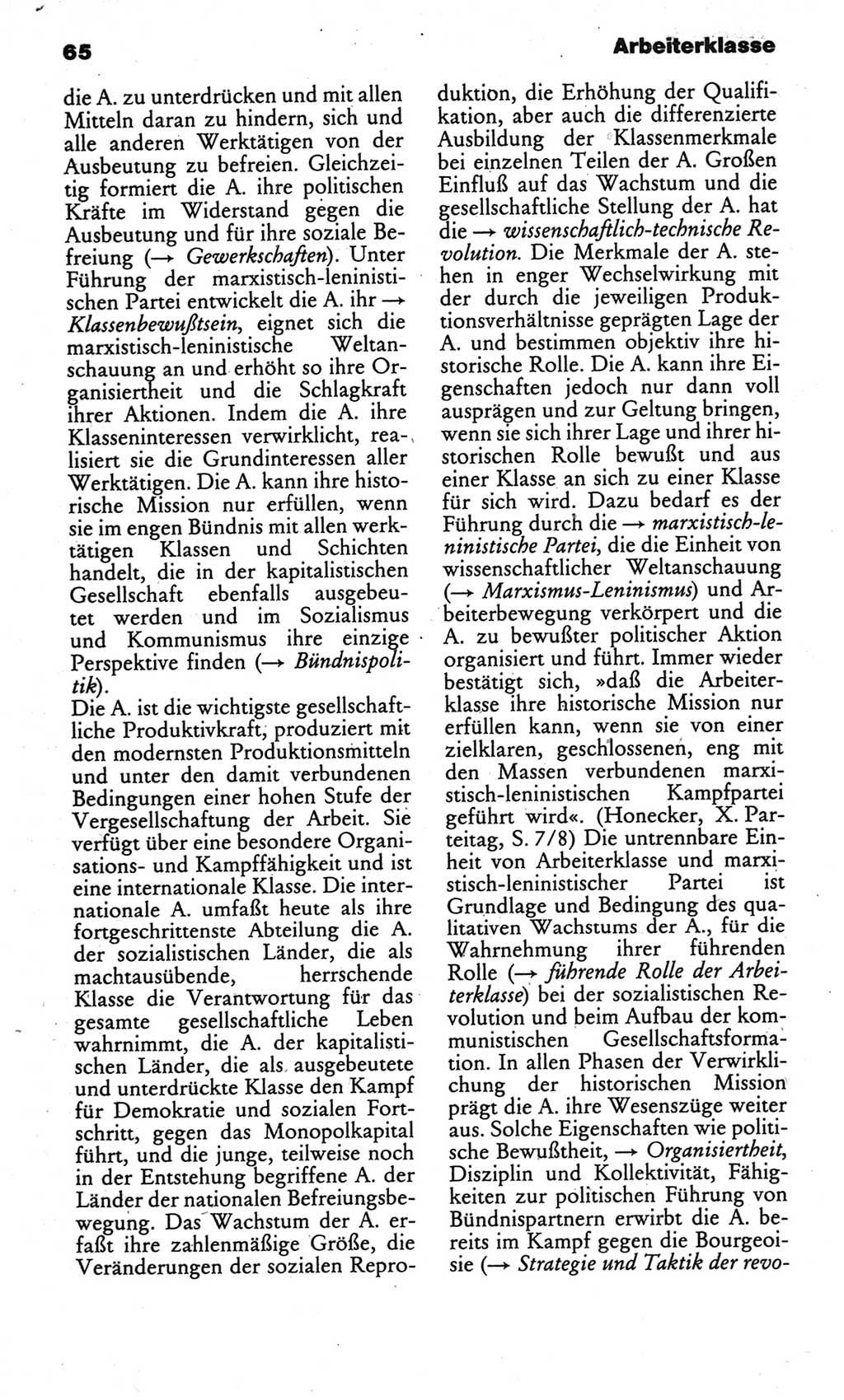 Kleines politisches Wörterbuch [Deutsche Demokratische Republik (DDR)] 1986, Seite 65 (Kl. pol. Wb. DDR 1986, S. 65)