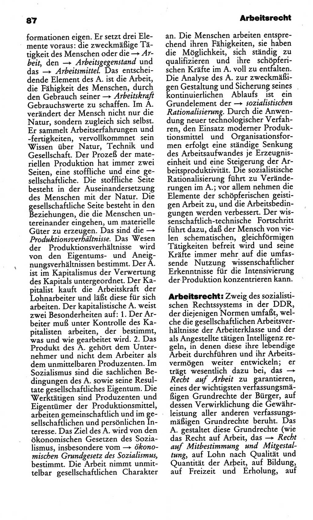 Kleines politisches Wörterbuch [Deutsche Demokratische Republik (DDR)] 1986, Seite 87 (Kl. pol. Wb. DDR 1986, S. 87)