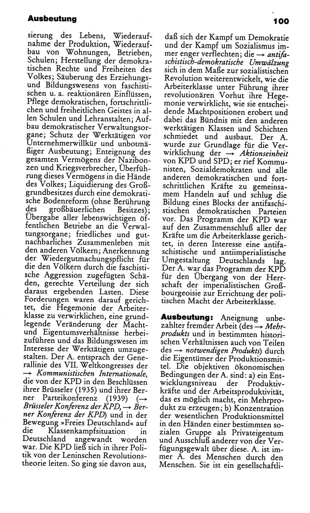 Kleines politisches Wörterbuch [Deutsche Demokratische Republik (DDR)] 1986, Seite 100 (Kl. pol. Wb. DDR 1986, S. 100)