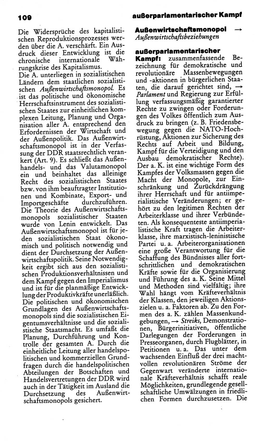 Kleines politisches Wörterbuch [Deutsche Demokratische Republik (DDR)] 1986, Seite 109 (Kl. pol. Wb. DDR 1986, S. 109)