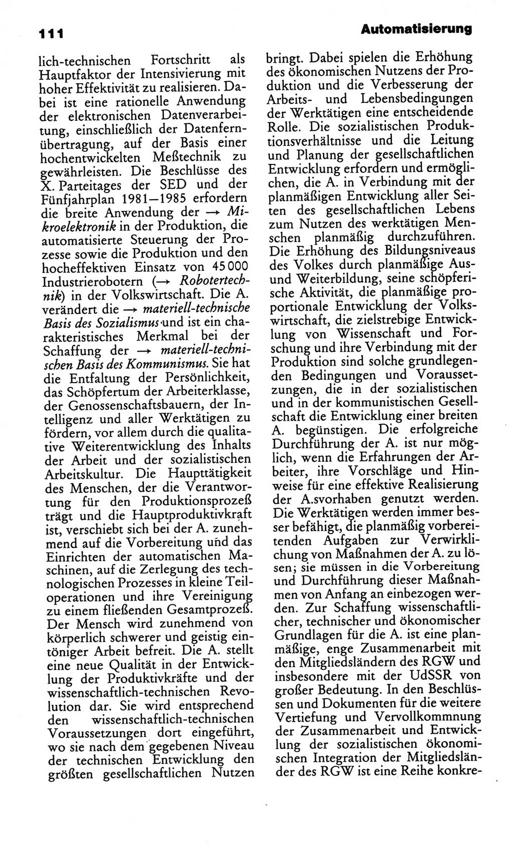 Kleines politisches Wörterbuch [Deutsche Demokratische Republik (DDR)] 1986, Seite 111 (Kl. pol. Wb. DDR 1986, S. 111)