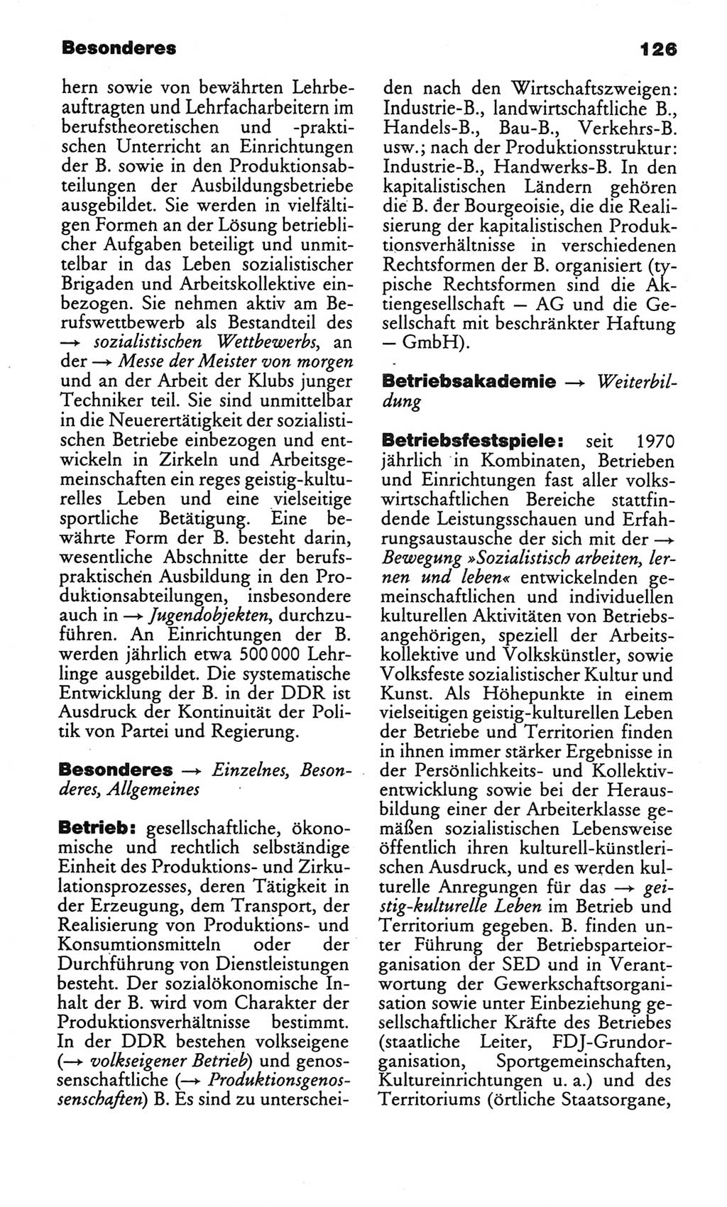 Kleines politisches Wörterbuch [Deutsche Demokratische Republik (DDR)] 1986, Seite 126 (Kl. pol. Wb. DDR 1986, S. 126)