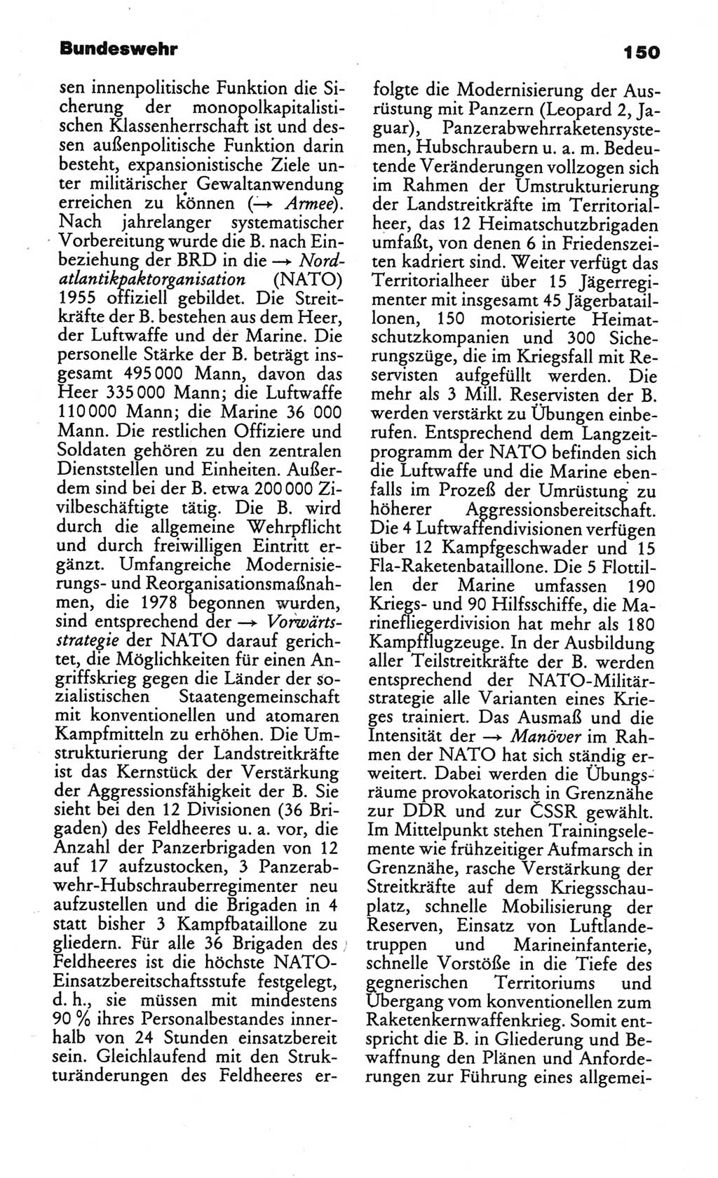 Kleines politisches Wörterbuch [Deutsche Demokratische Republik (DDR)] 1986, Seite 150 (Kl. pol. Wb. DDR 1986, S. 150)