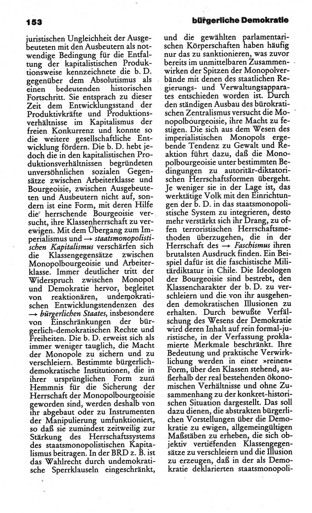 Kleines politisches Wörterbuch [Deutsche Demokratische Republik (DDR)] 1986, Seite 153 (Kl. pol. Wb. DDR 1986, S. 153)
