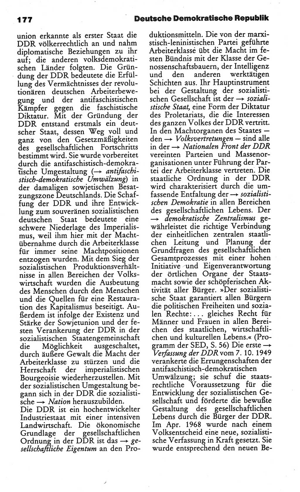 Kleines politisches Wörterbuch [Deutsche Demokratische Republik (DDR)] 1986, Seite 177 (Kl. pol. Wb. DDR 1986, S. 177)