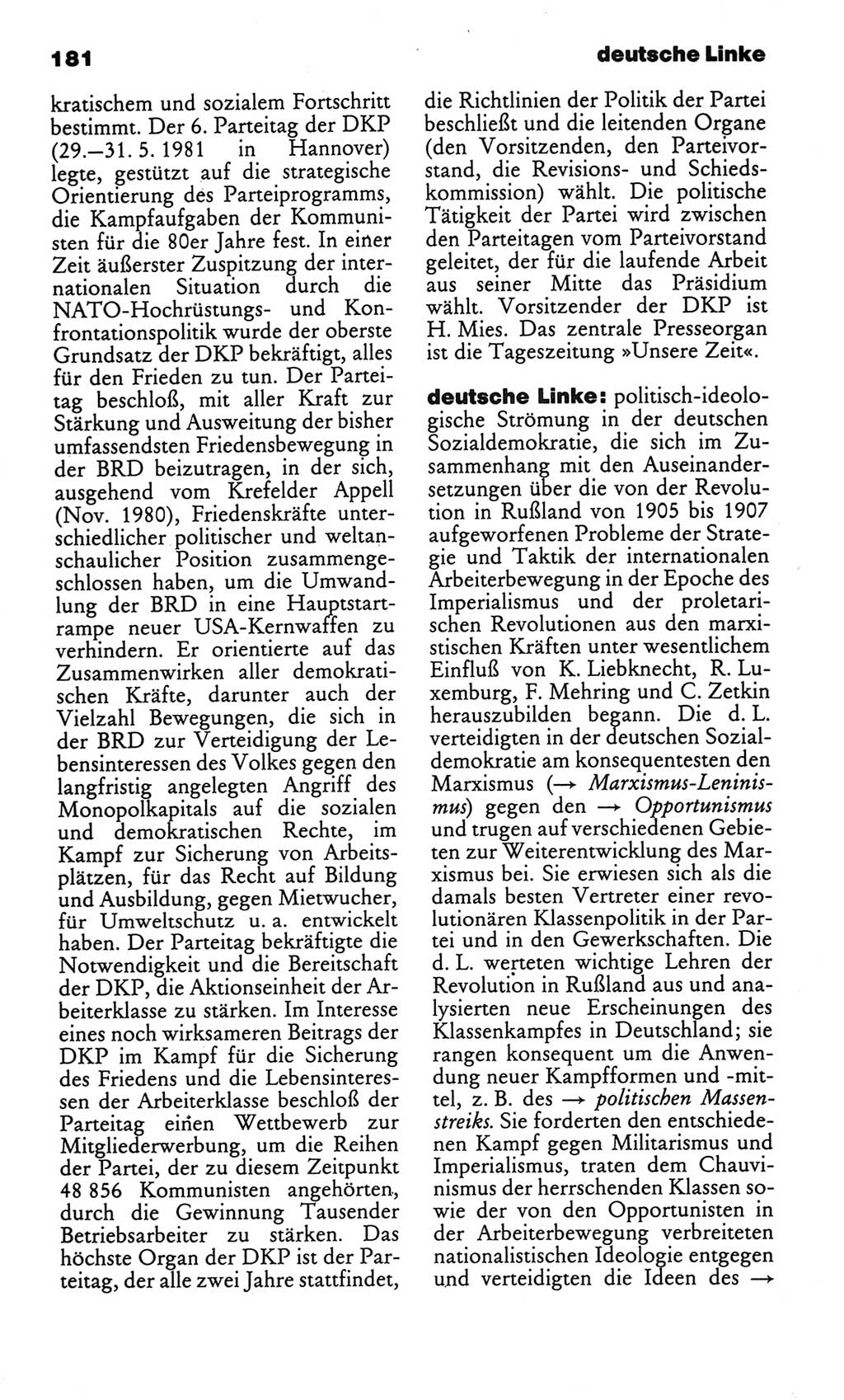 Kleines politisches Wörterbuch [Deutsche Demokratische Republik (DDR)] 1986, Seite 181 (Kl. pol. Wb. DDR 1986, S. 181)