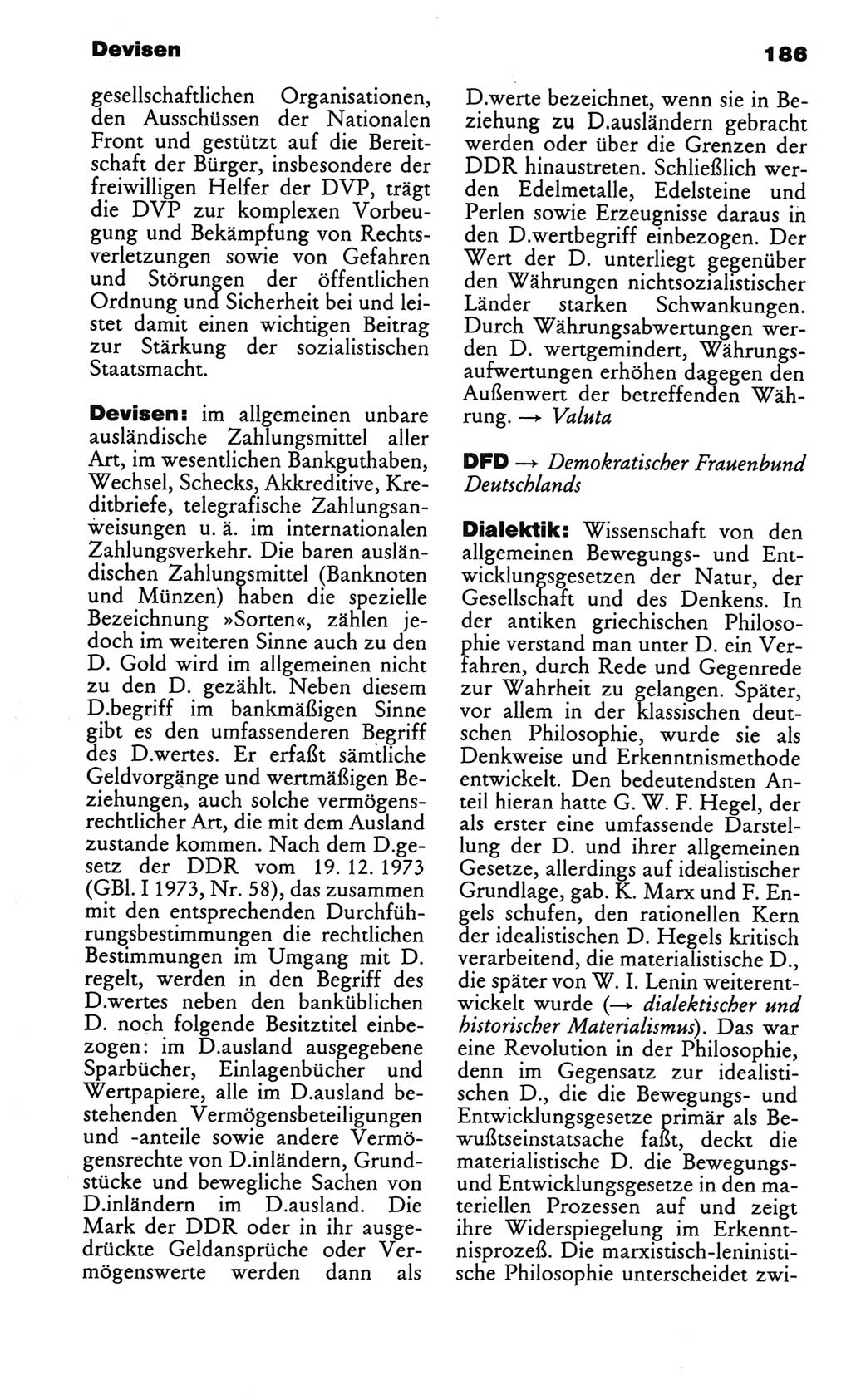 Kleines politisches Wörterbuch [Deutsche Demokratische Republik (DDR)] 1986, Seite 186 (Kl. pol. Wb. DDR 1986, S. 186)
