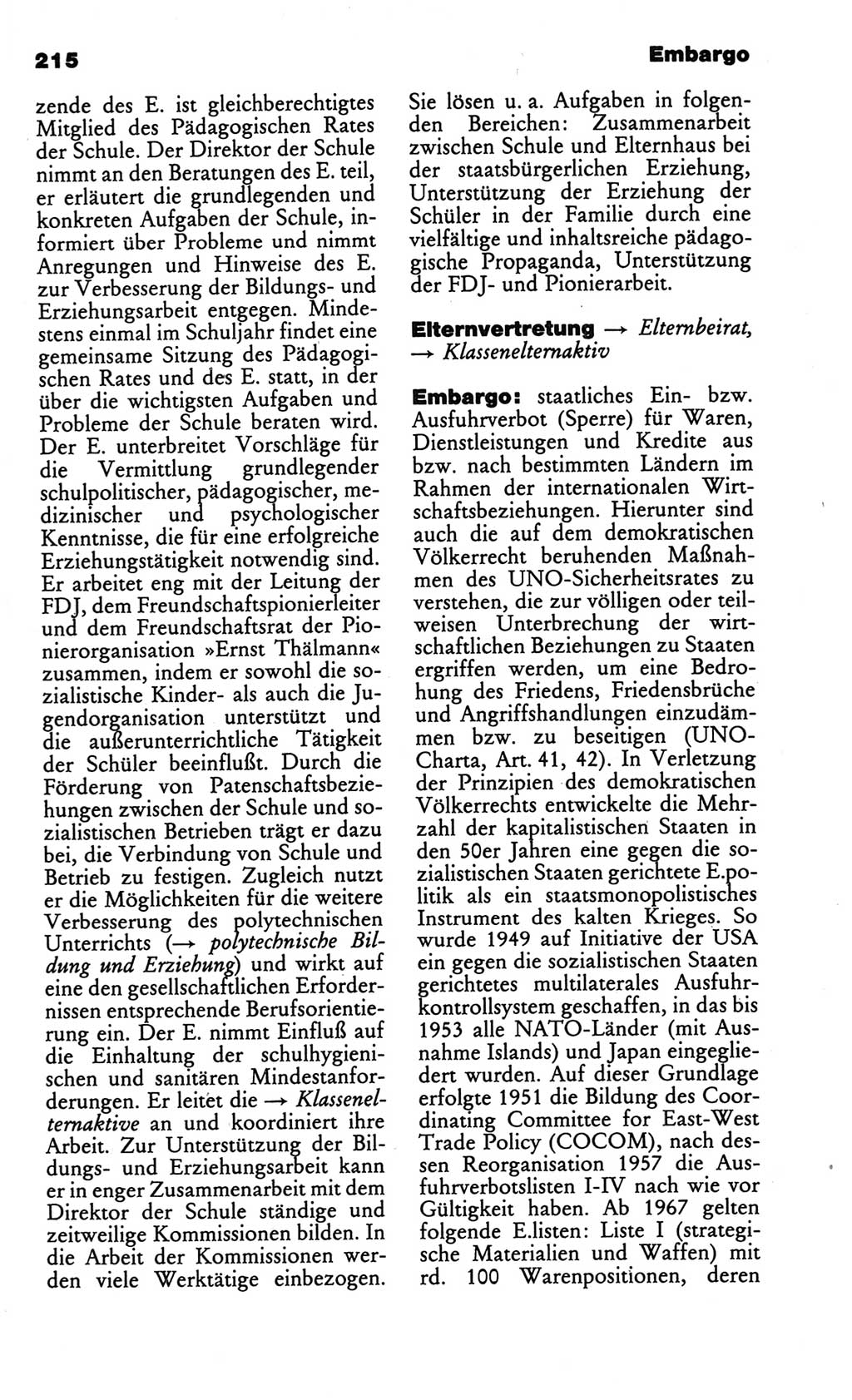 Kleines politisches Wörterbuch [Deutsche Demokratische Republik (DDR)] 1986, Seite 215 (Kl. pol. Wb. DDR 1986, S. 215)